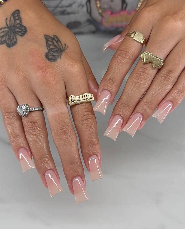 16. Nude Beige Minimalist Duck Nails - duck nail ideas