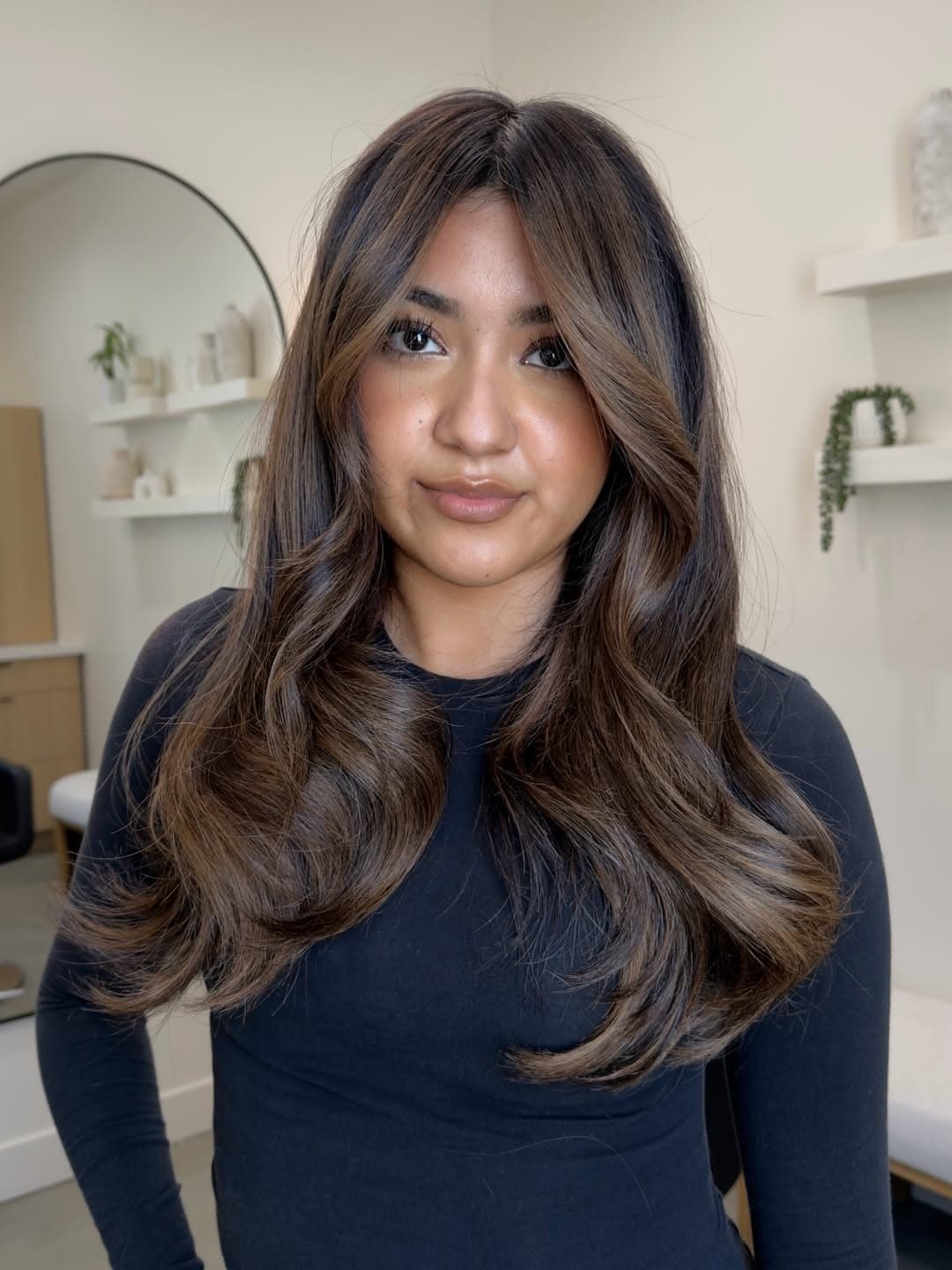6. Ash Brown Brunette Balayage with Face-Framing Layers - Brunette Balayage Hair Color